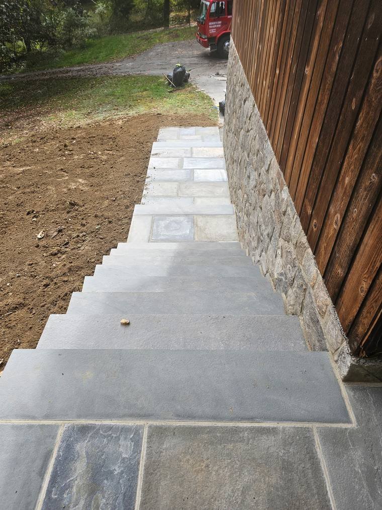Bluestone Steps & Stone Wall — Chunchy's Contracting Corp, Westchester County, NY