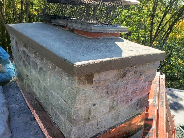 Stone Chimney Cap — Chunchy's Contracting Corp, Westchester County, NY