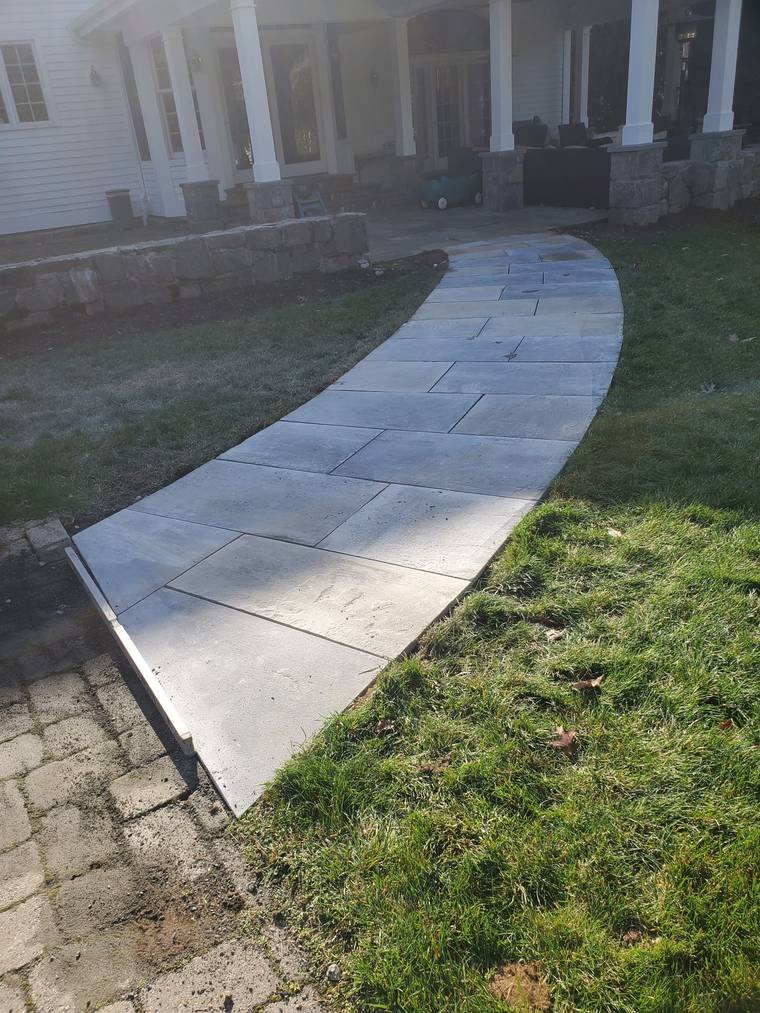 Curved Bluestone Walkway — Chunchy's Contracting Corp, Westchester County, NY